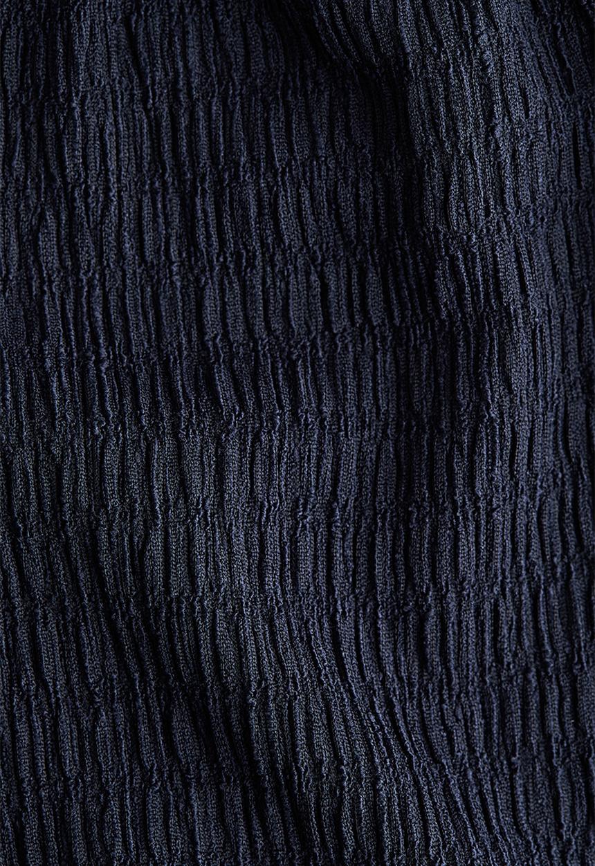 H&M - Wide crinkled trousers - navy blue