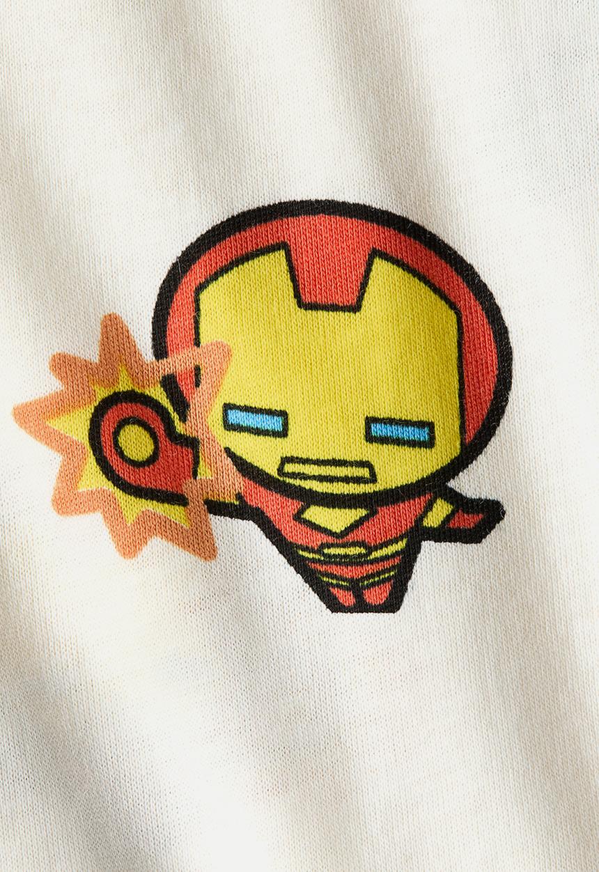 H&M - 3-pack printed t-shirts - cream/marvel