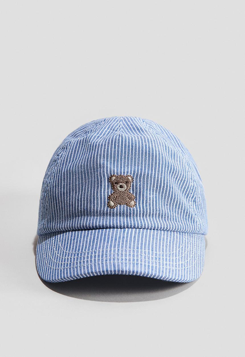 H&M - Cotton cap - light blue/teddy bear