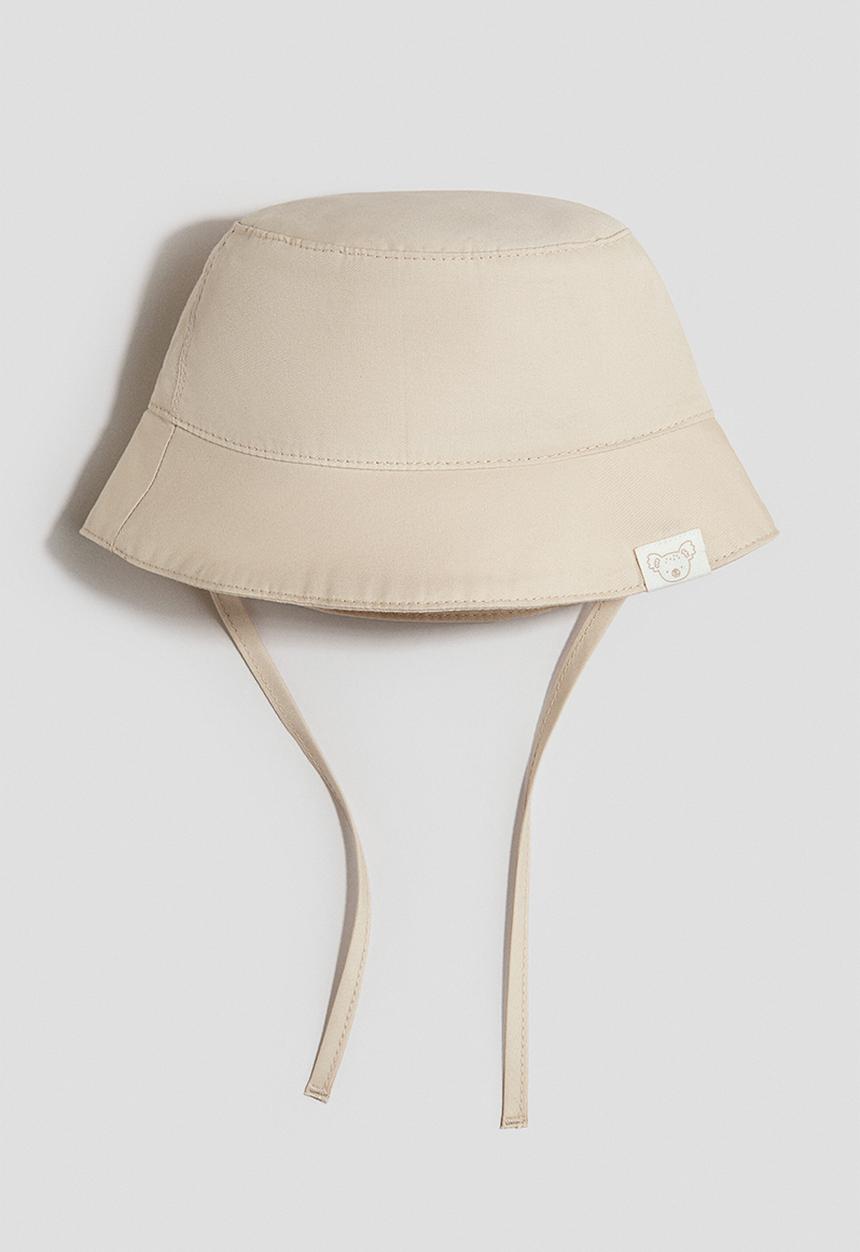H&M - Cotton bucket hat - light beige
