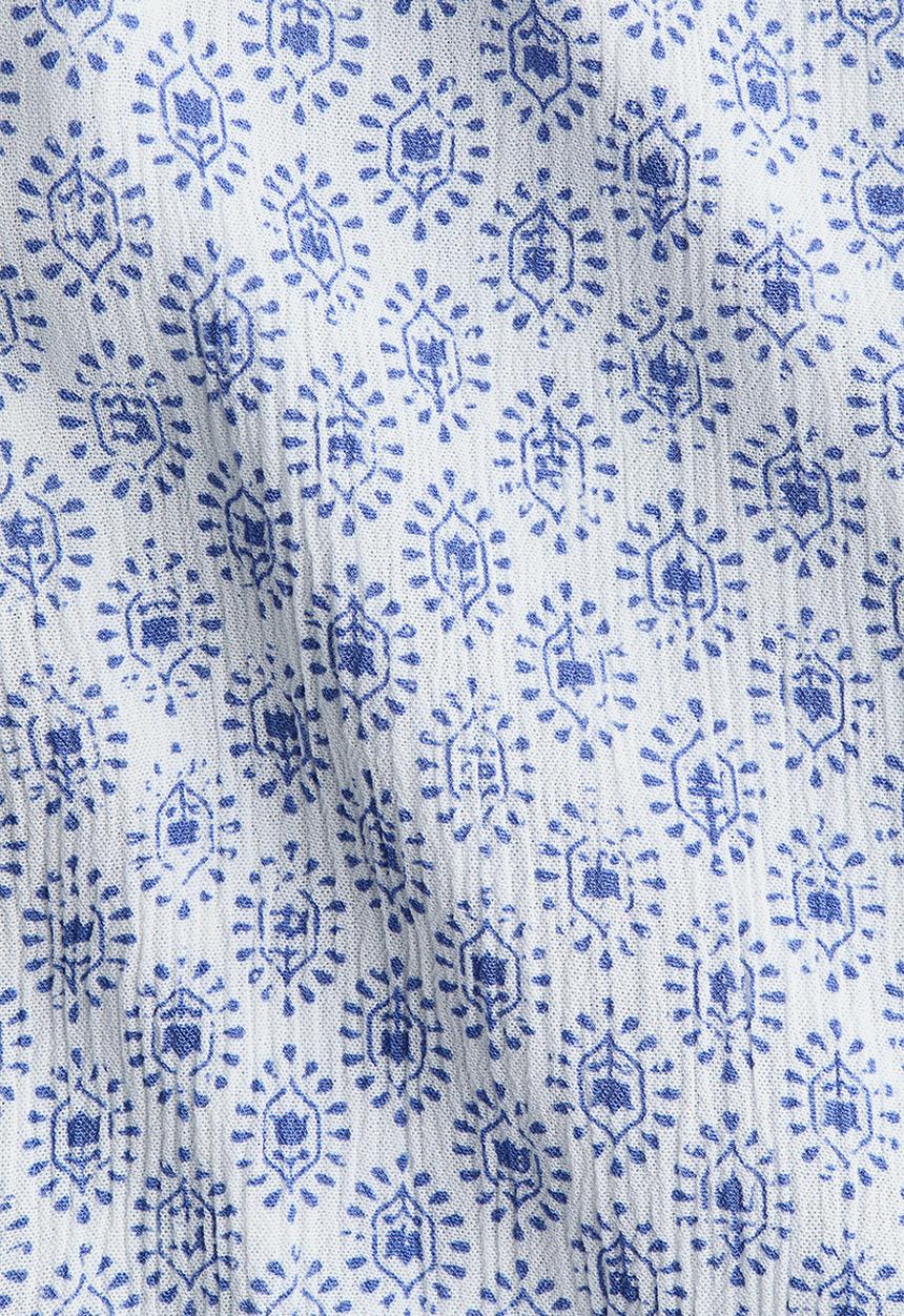 H&M - Pull-on trousers - white/blue patterned