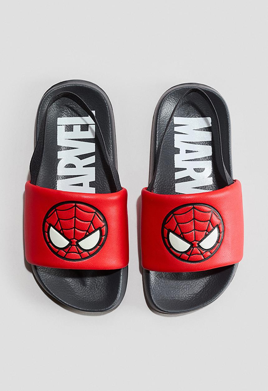 H&M - Pool slides - red/spider-man