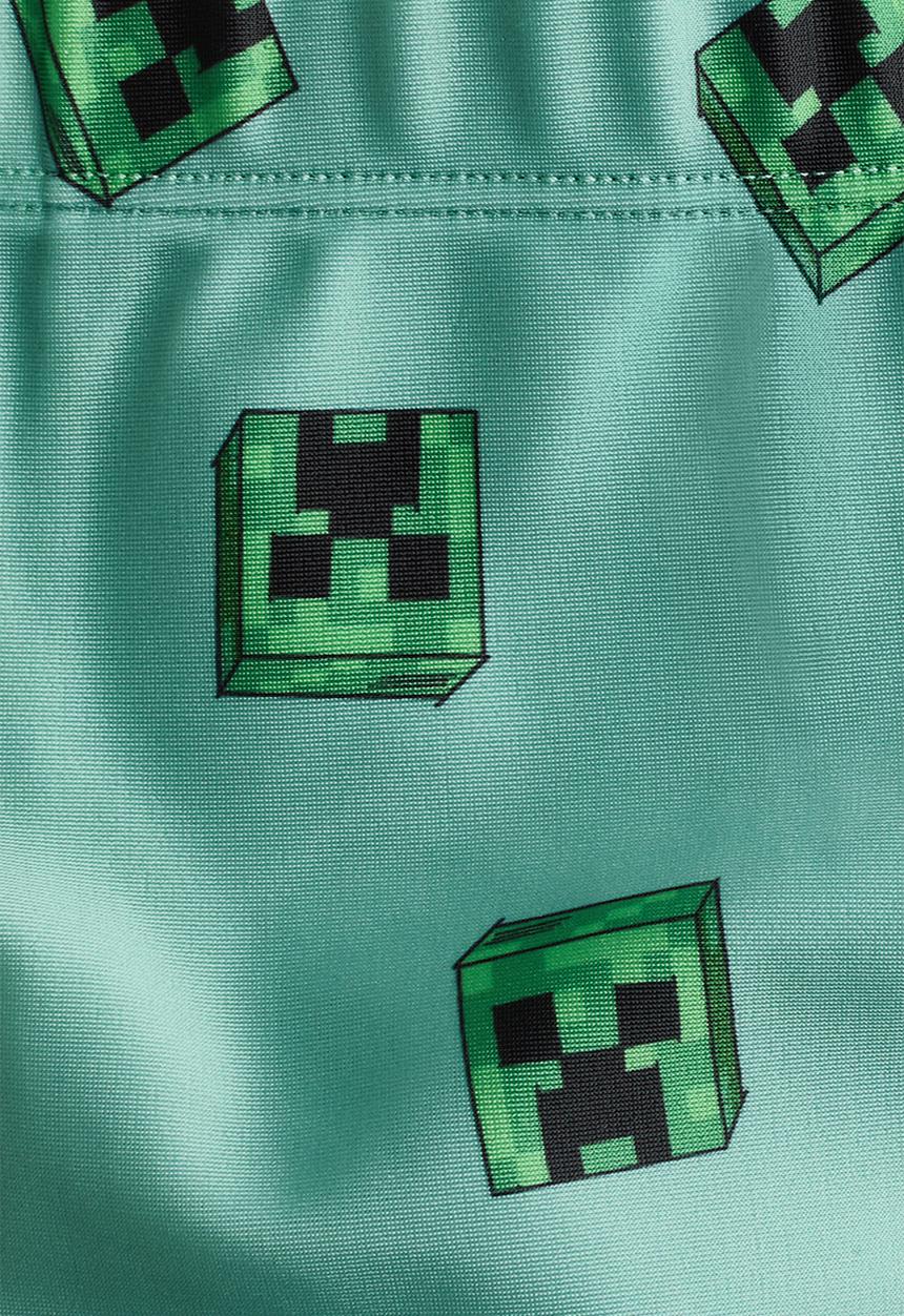 H&M - Printed swimming trunks - green/minecraft