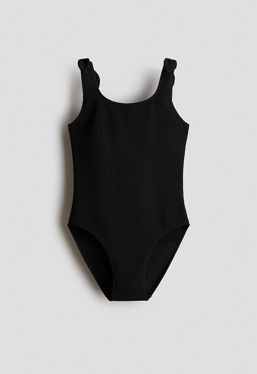 H&M - Textured swimsuit - black