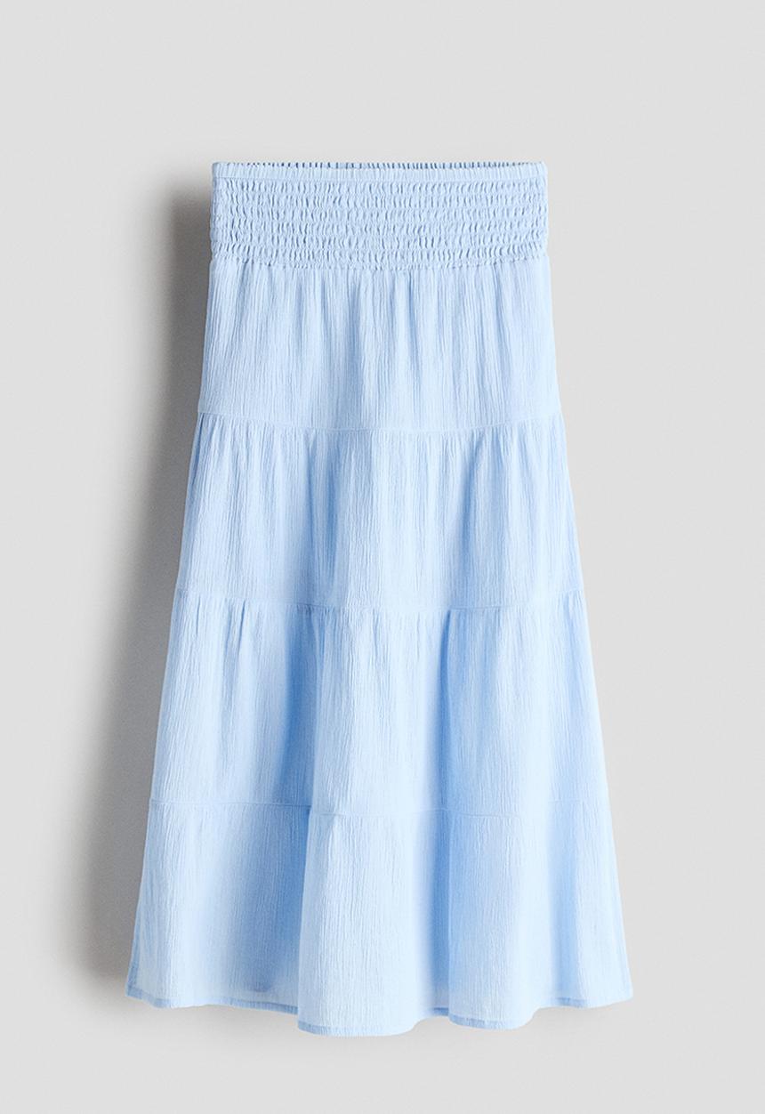 H&M - Tiered skirt - light blue