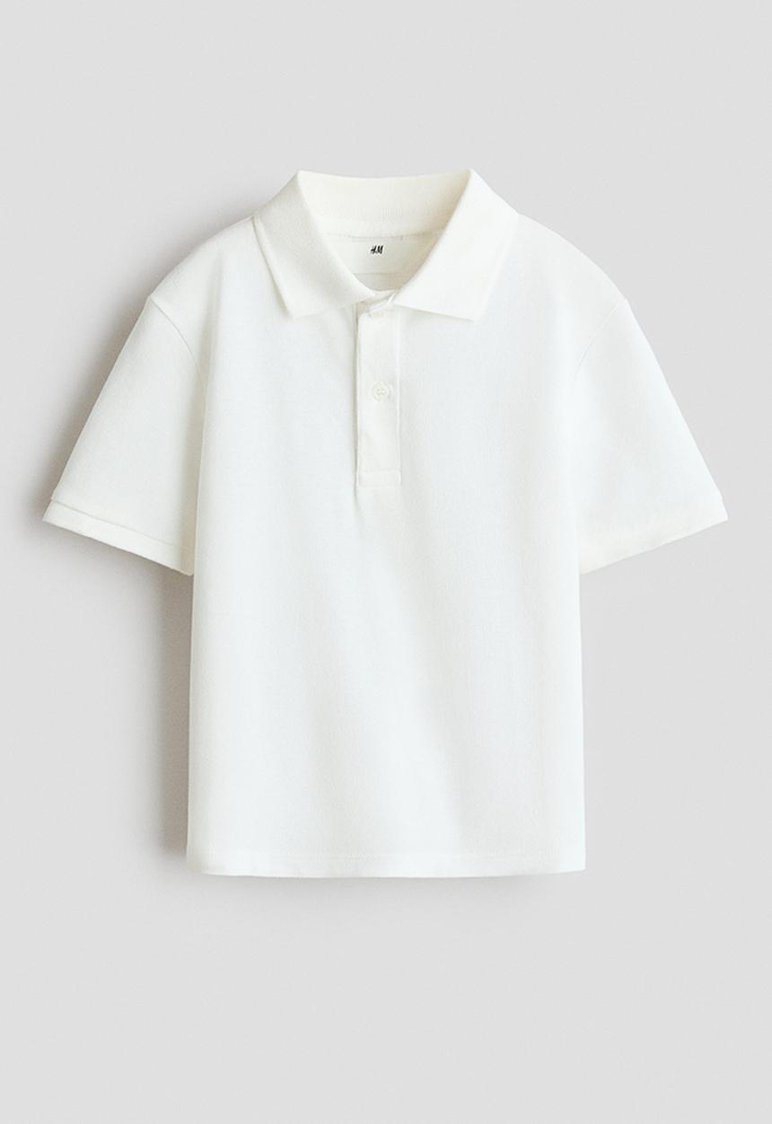H&M - Embroidered-motif piqu? polo shirt - white