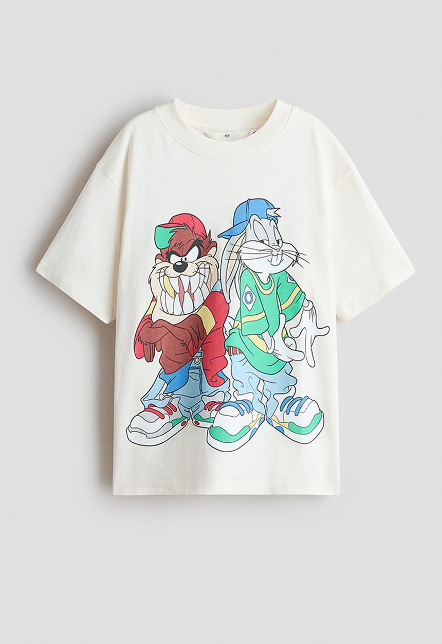 H&M - Printed t-shirt - cream/looney tunes