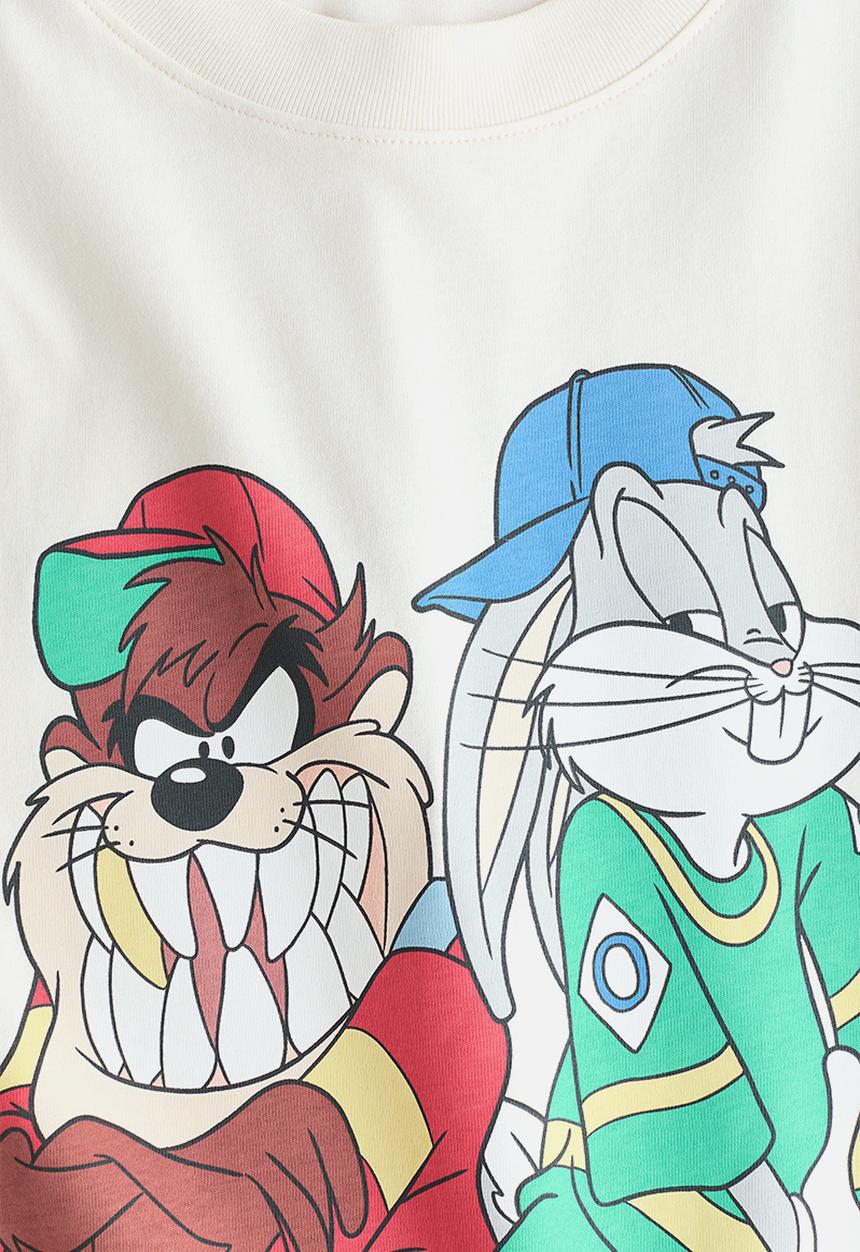 H&M - Printed t-shirt - cream/looney tunes