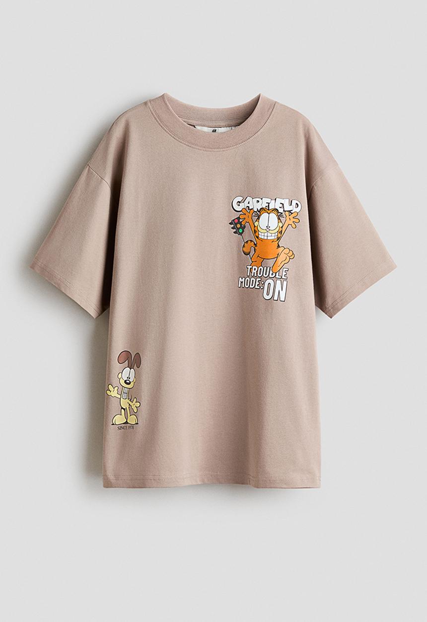 H&M - Printed t-shirt - beige/garfield