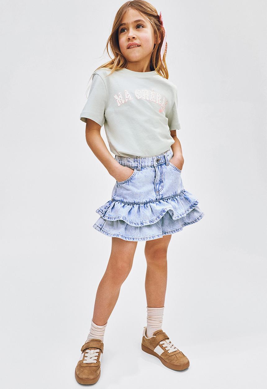 H&M - Printed t-shirt - light green/ma ch?rie