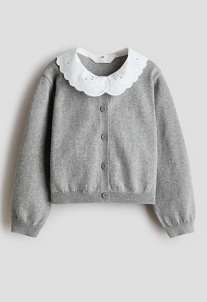 H&M - Collared cardigan - grey marl