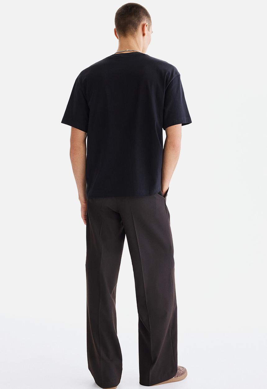 H&M - Relaxed fit printed t-shirt - black/trust yourself
