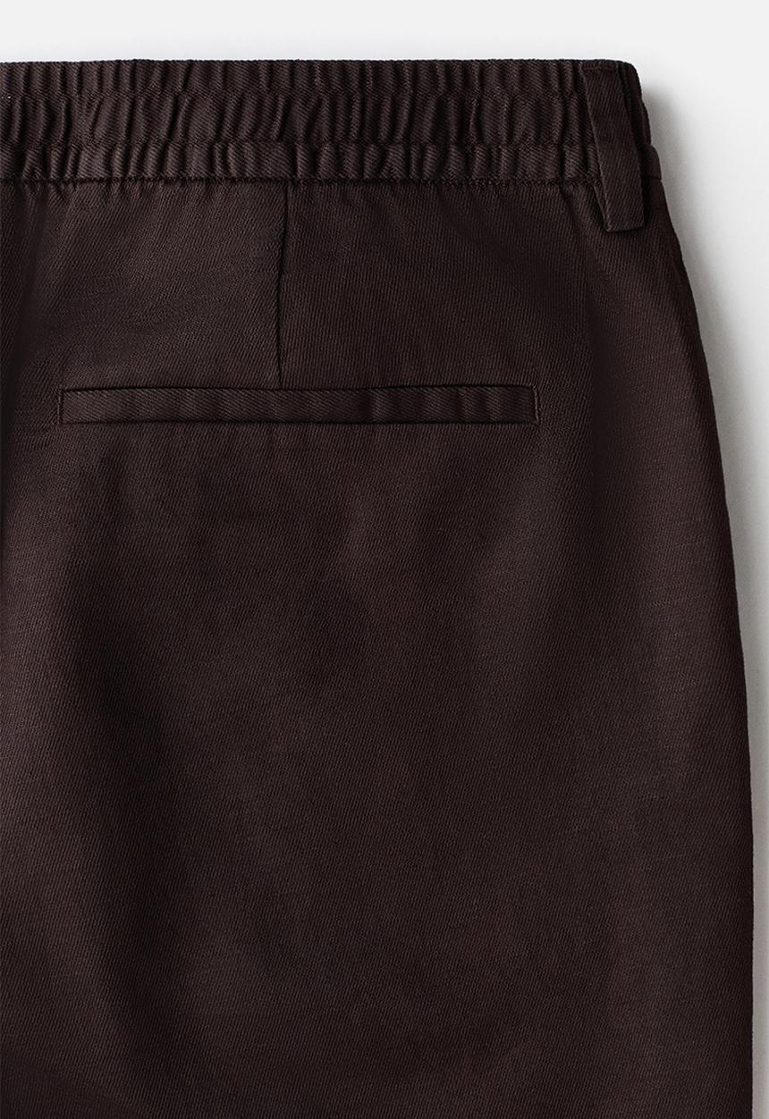 H&M - Relaxed fit linen-blend shorts - dark brown
