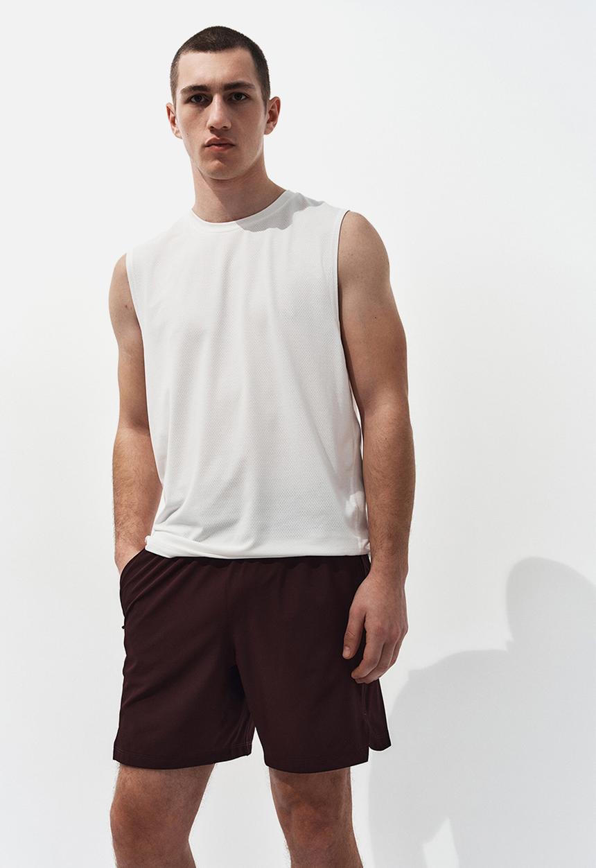 H&M - Sports shorts with drymove? - chocolate plum