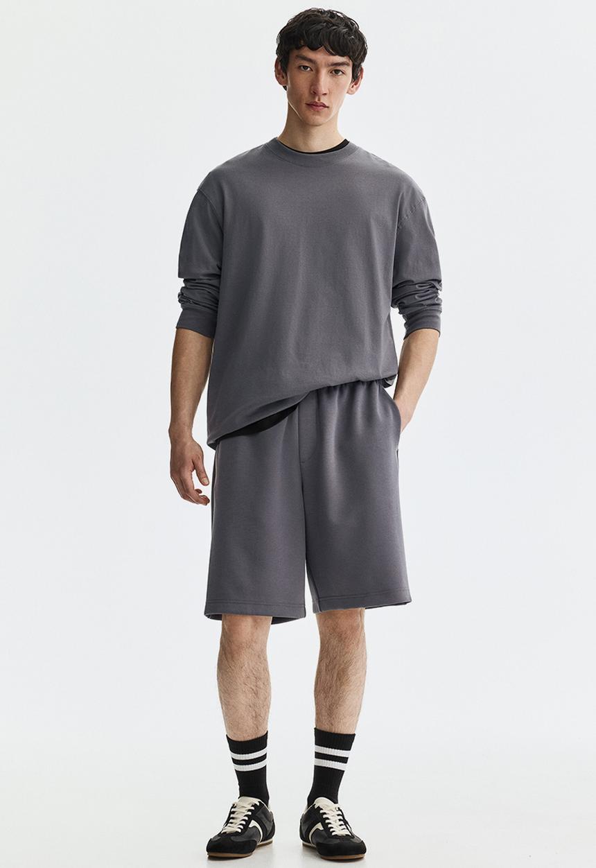 H&M - Relaxed fit interlock shorts - dark grey