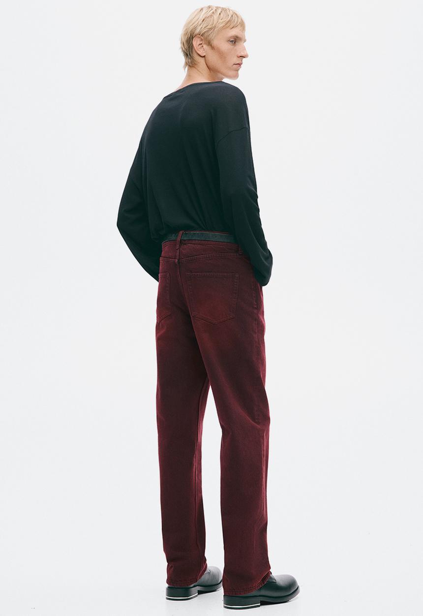 H&M - H&M Atelier:  Straight regular jeans - dark red