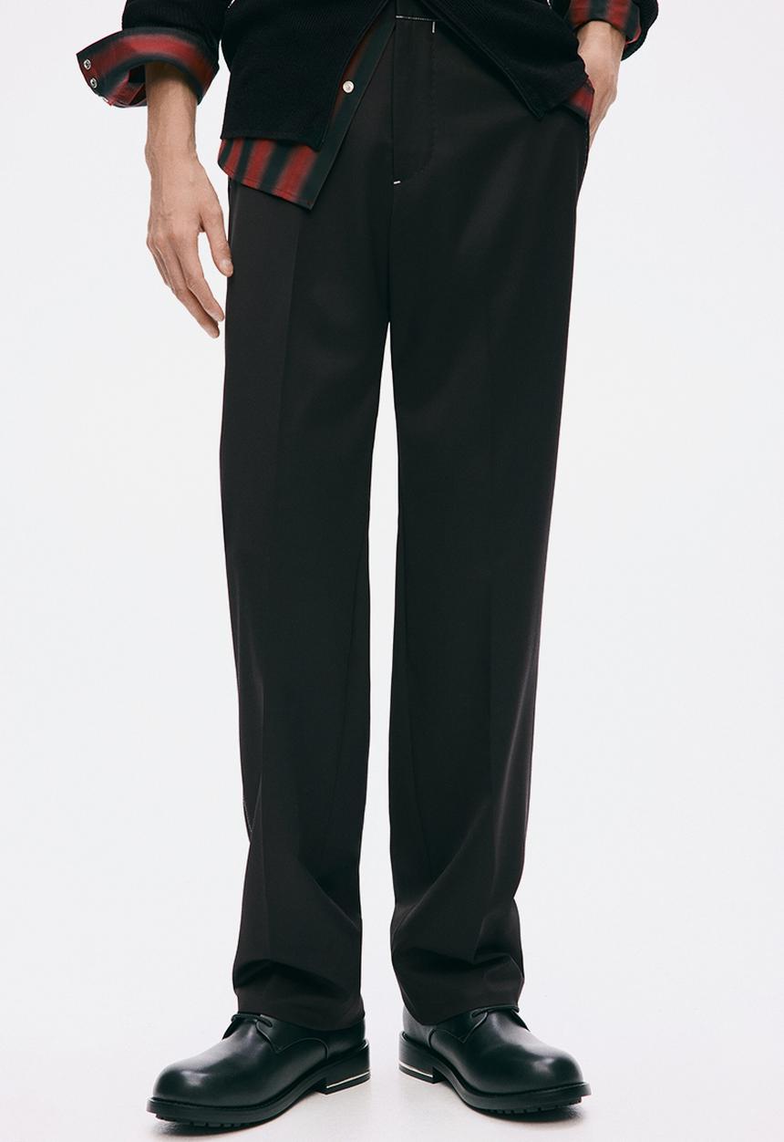 H&M - H&M Atelier:  Regular fit tailored wool-blend trousers - black