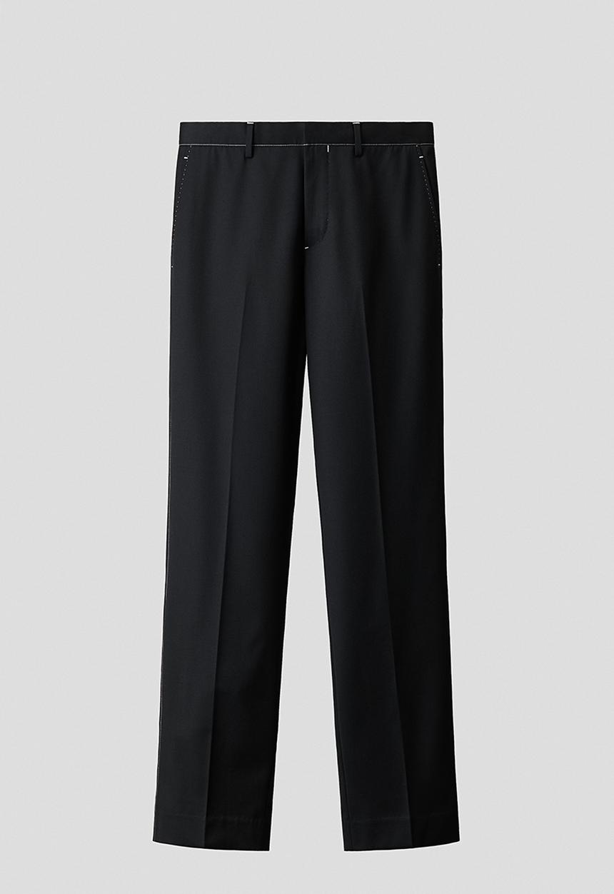 H&M - H&M Atelier:  Regular fit tailored wool-blend trousers - black