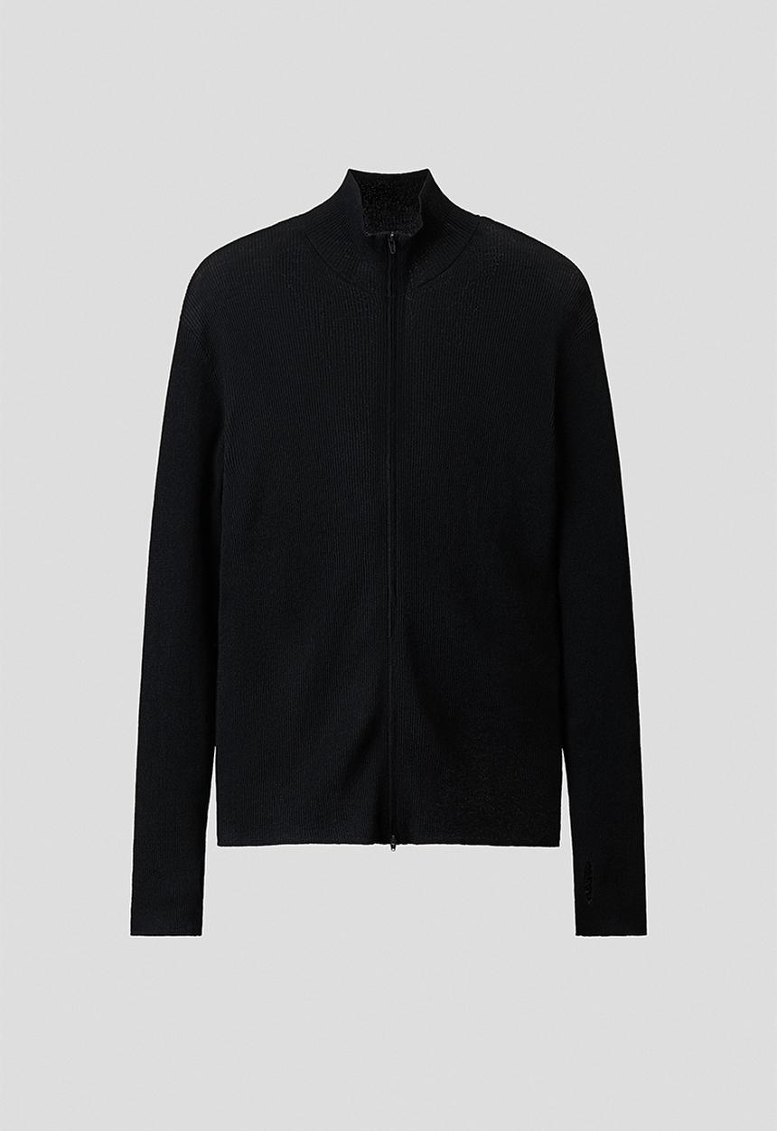 H&M - H&M Atelier:  Slim fit zip-through cardigan - black