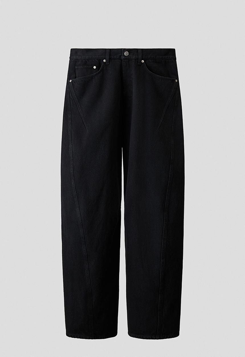 H&M - H&M Atelier:  Loose barrel jeans - denim black