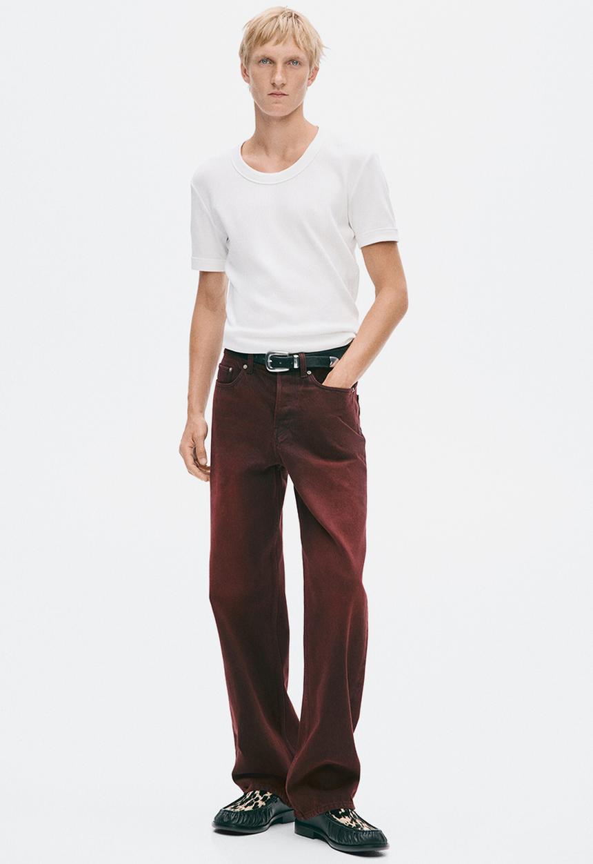 H&M - H&M Atelier:  Slim fit waffled cotton t-shirt - white