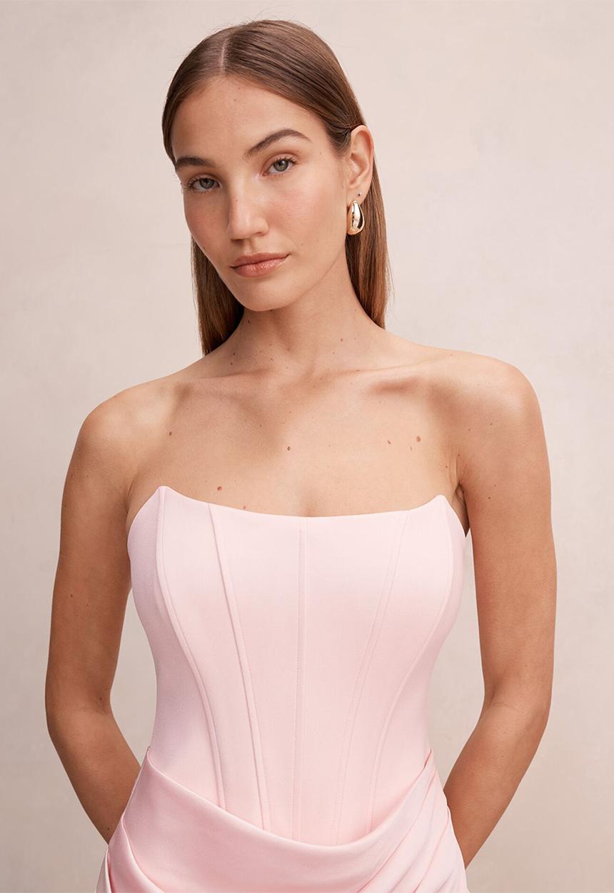 Forever New - Isra drape strapless maxi dress - barely pink