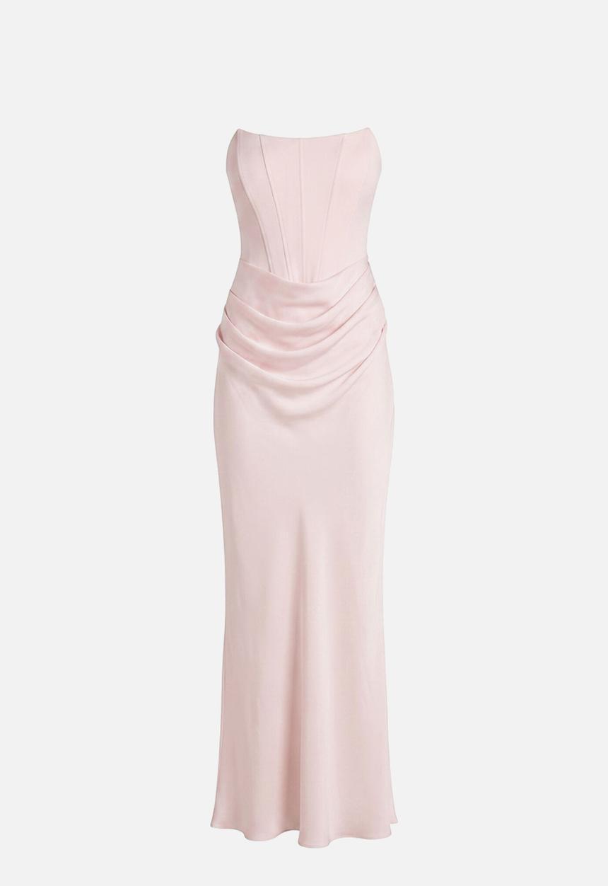 Forever New - Isra drape strapless maxi dress - barely pink