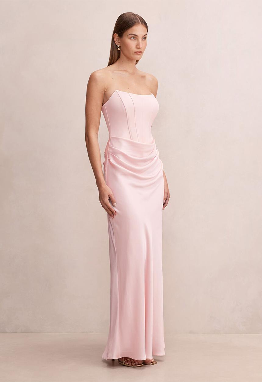 Forever New - Isra drape strapless maxi dress - barely pink