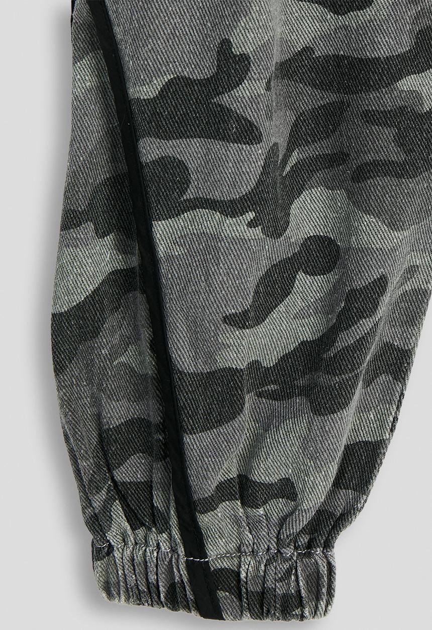 Pop Candy - Camo cargo pants with piping detail - dark grey