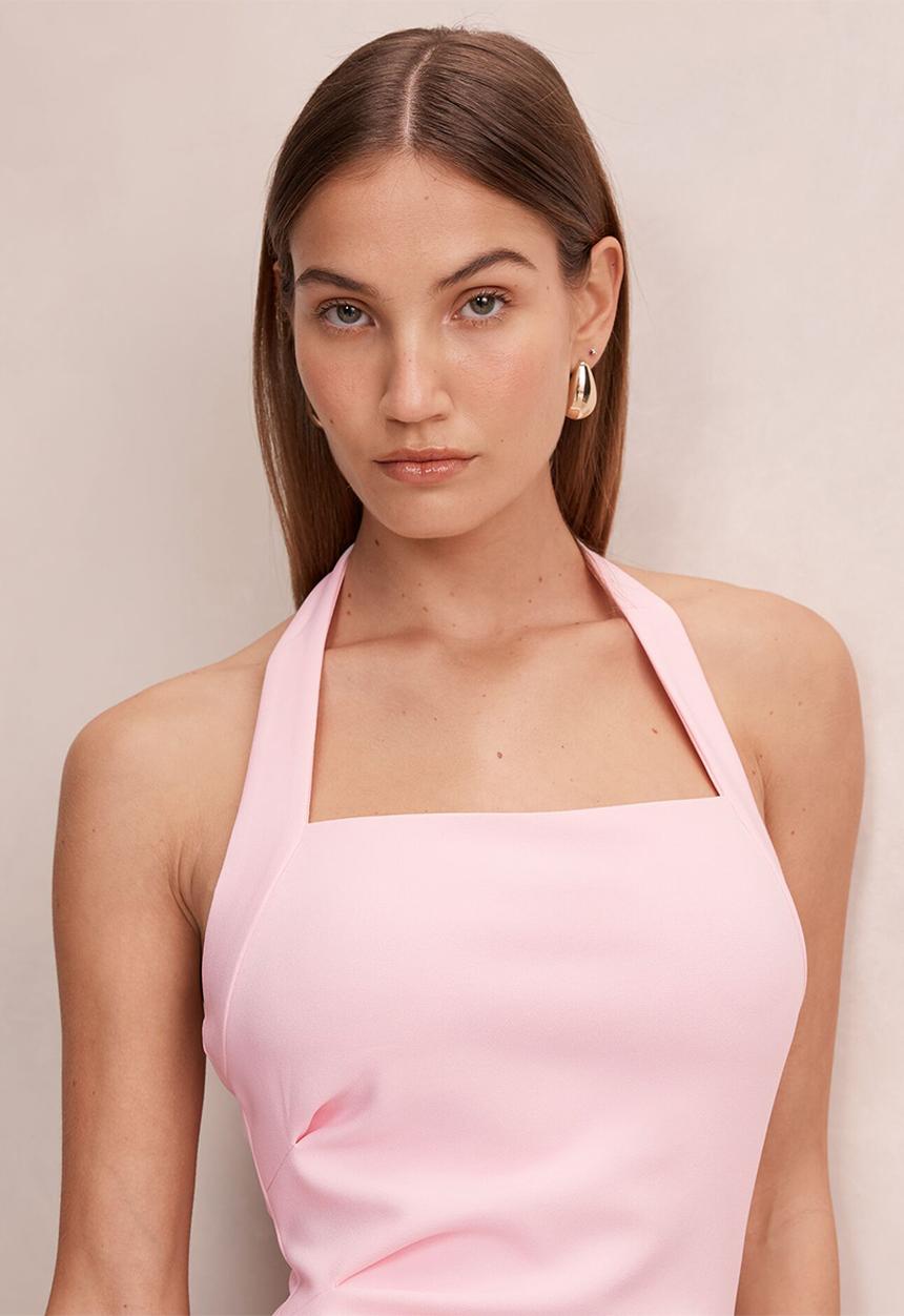 Forever New - Georgie halter ruched bodycon dress in - cherry blossom