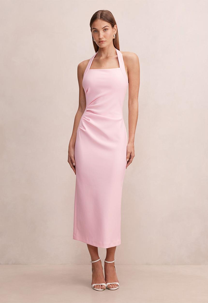 Forever New - Georgie halter ruched bodycon dress in - cherry blossom