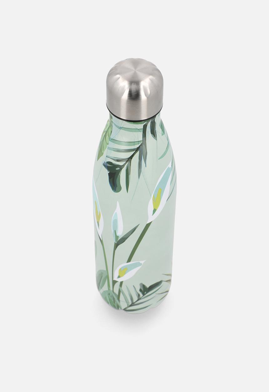 Excellent Houseware - Mint Floral Stainless Steel Vacuum Flask Bottle 500ml