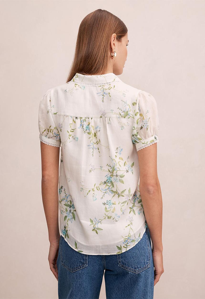 Forever New - Posie lace detail blouse - light glade floral
