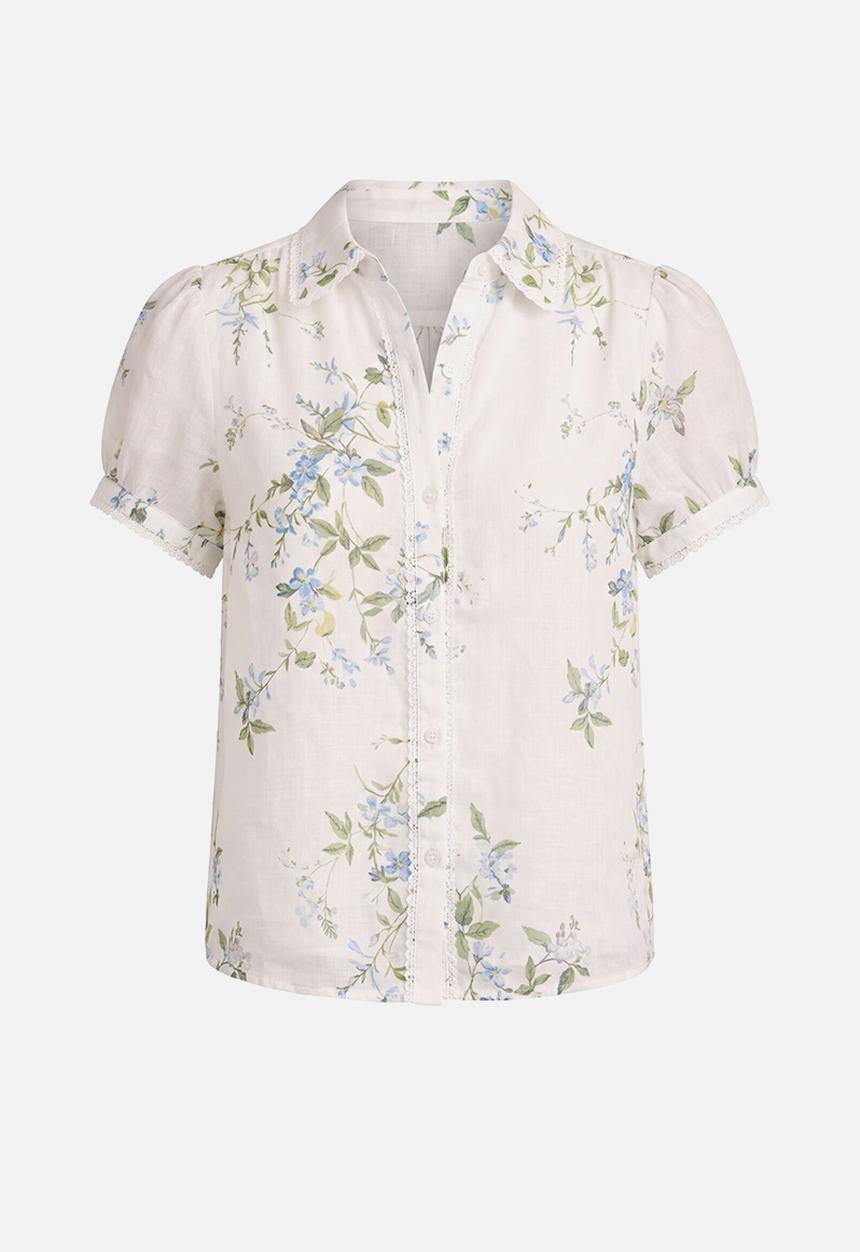 Forever New - Posie lace detail blouse - light glade floral