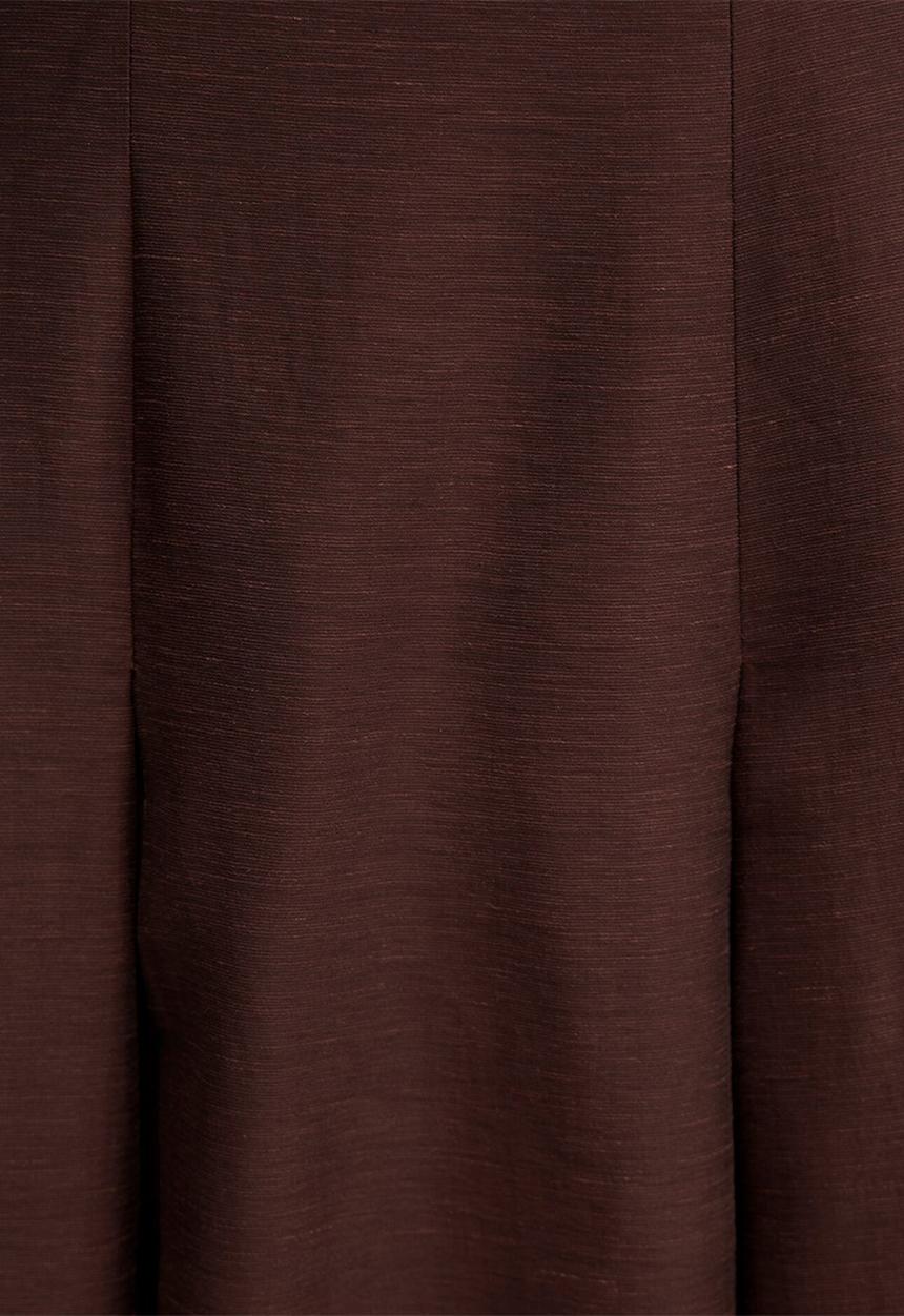 Forever New - Emery panel midi dress in - chocolate freckle