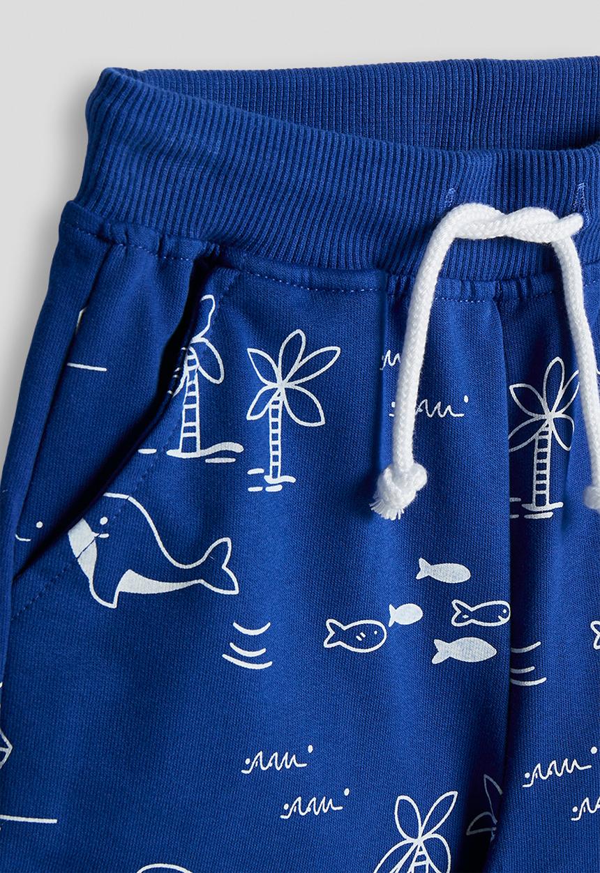 Pop Candy - Palm tree aop shorts - blue