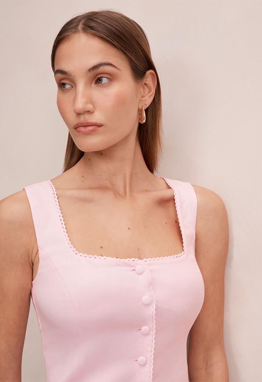 Forever New - Romy button top in - pink whisper