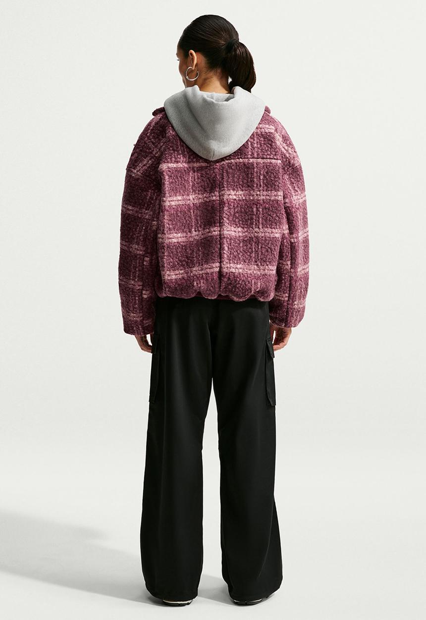 Nike - W Nk Street Aop Sherpa Jkt - Mysticdates/White