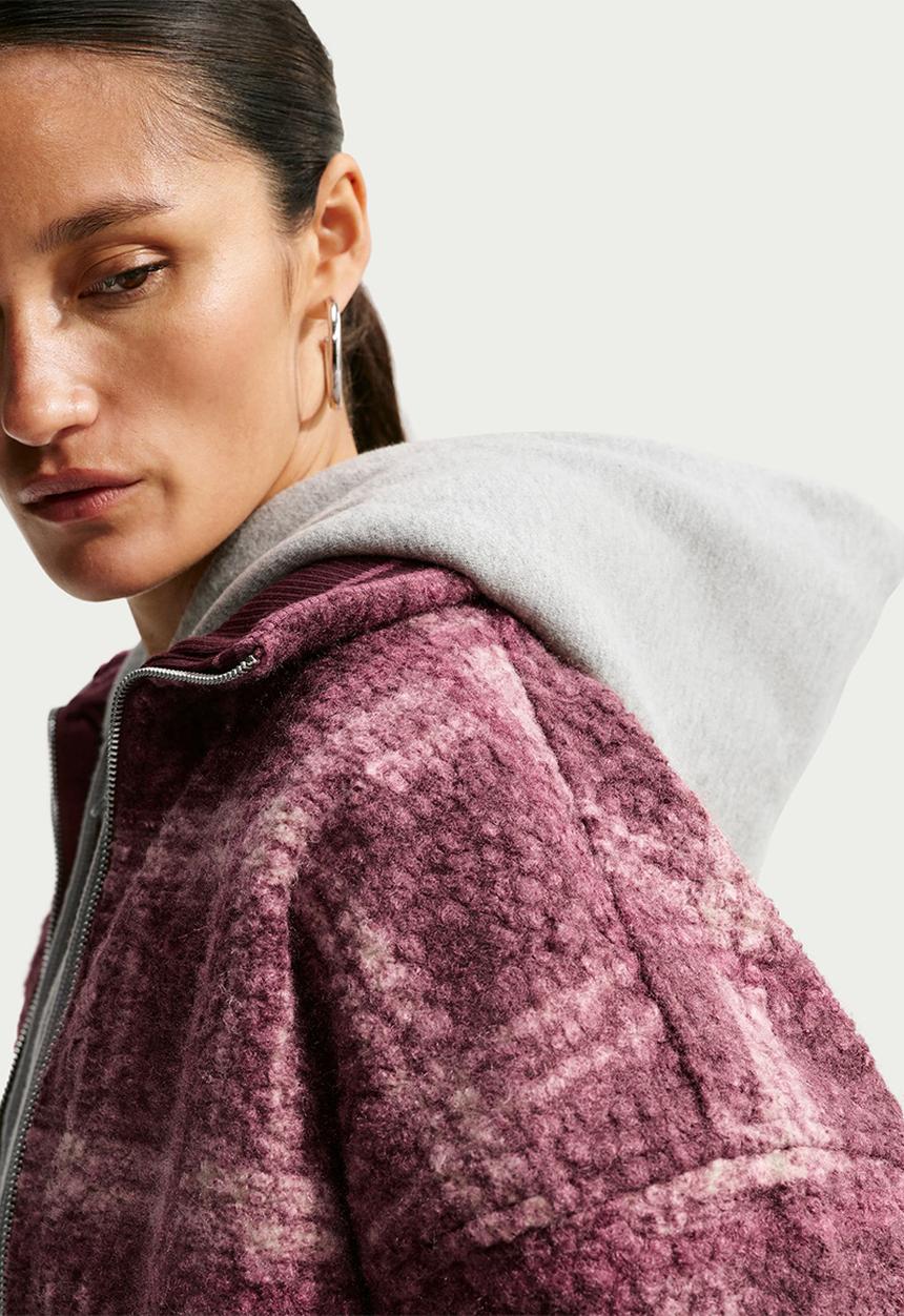 Nike - W Nk Street Aop Sherpa Jkt - Mysticdates/White