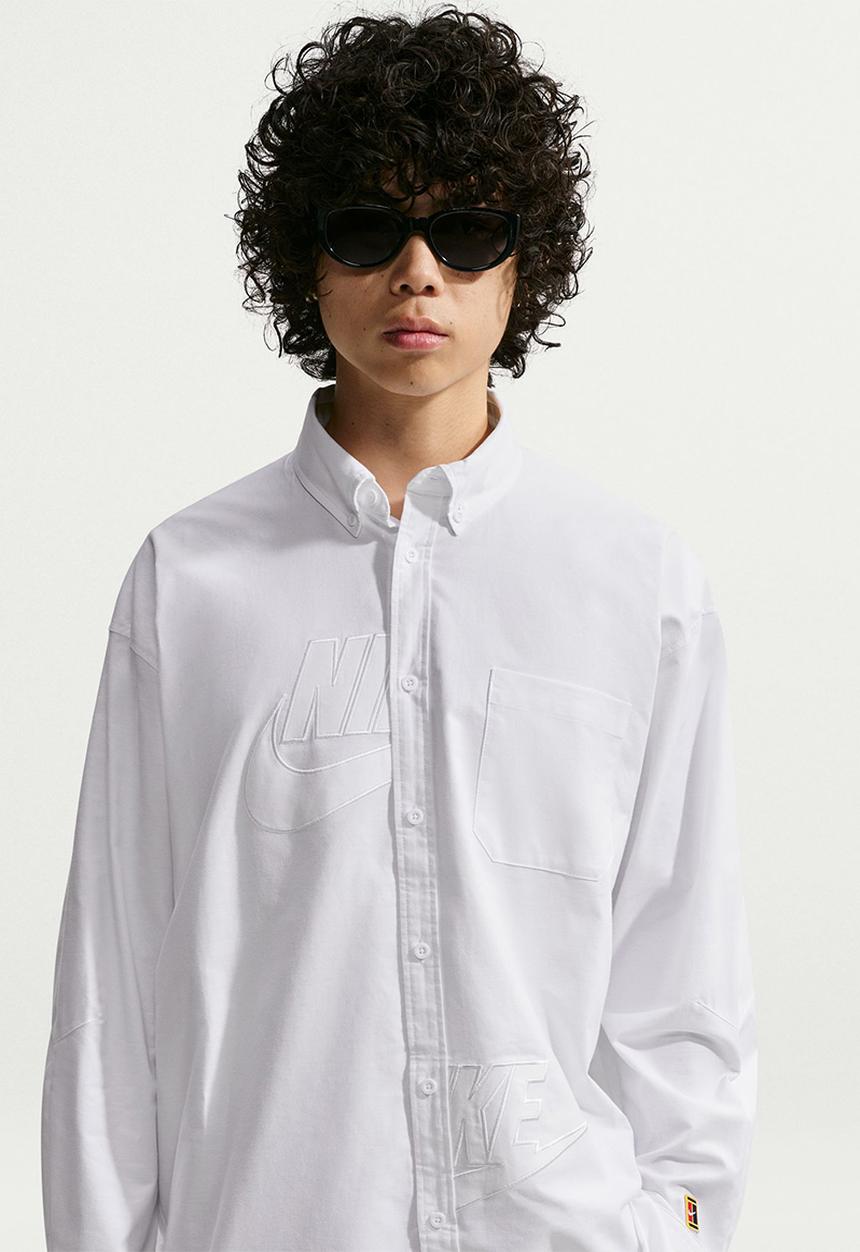 Nike - Club Rules Men's Long-Sleeve Oxford Shirt - White