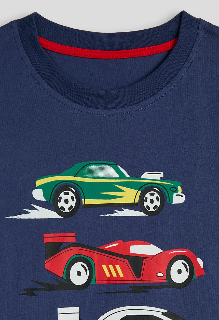 Pop Candy - Race car graphic tee - navy