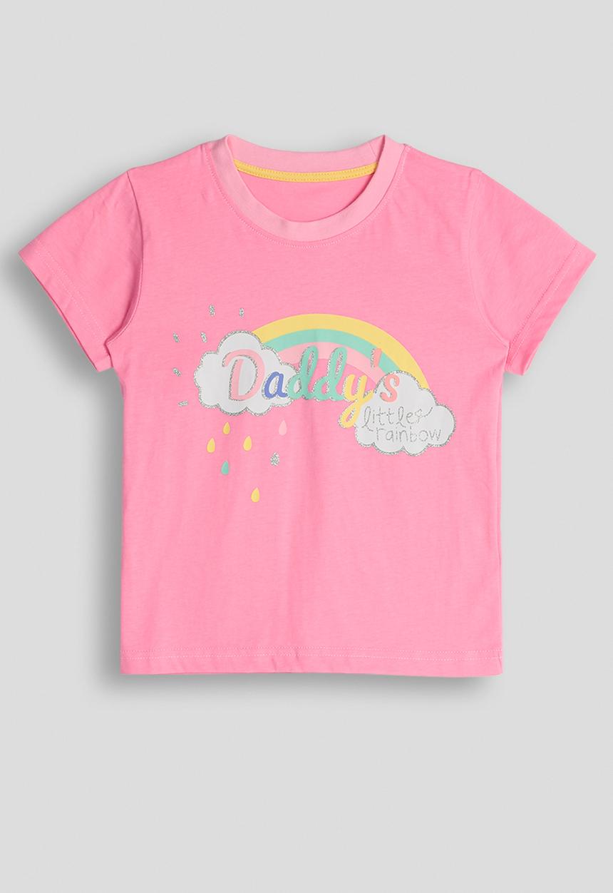 Pop Candy - Rainbow and slogan tee - pink