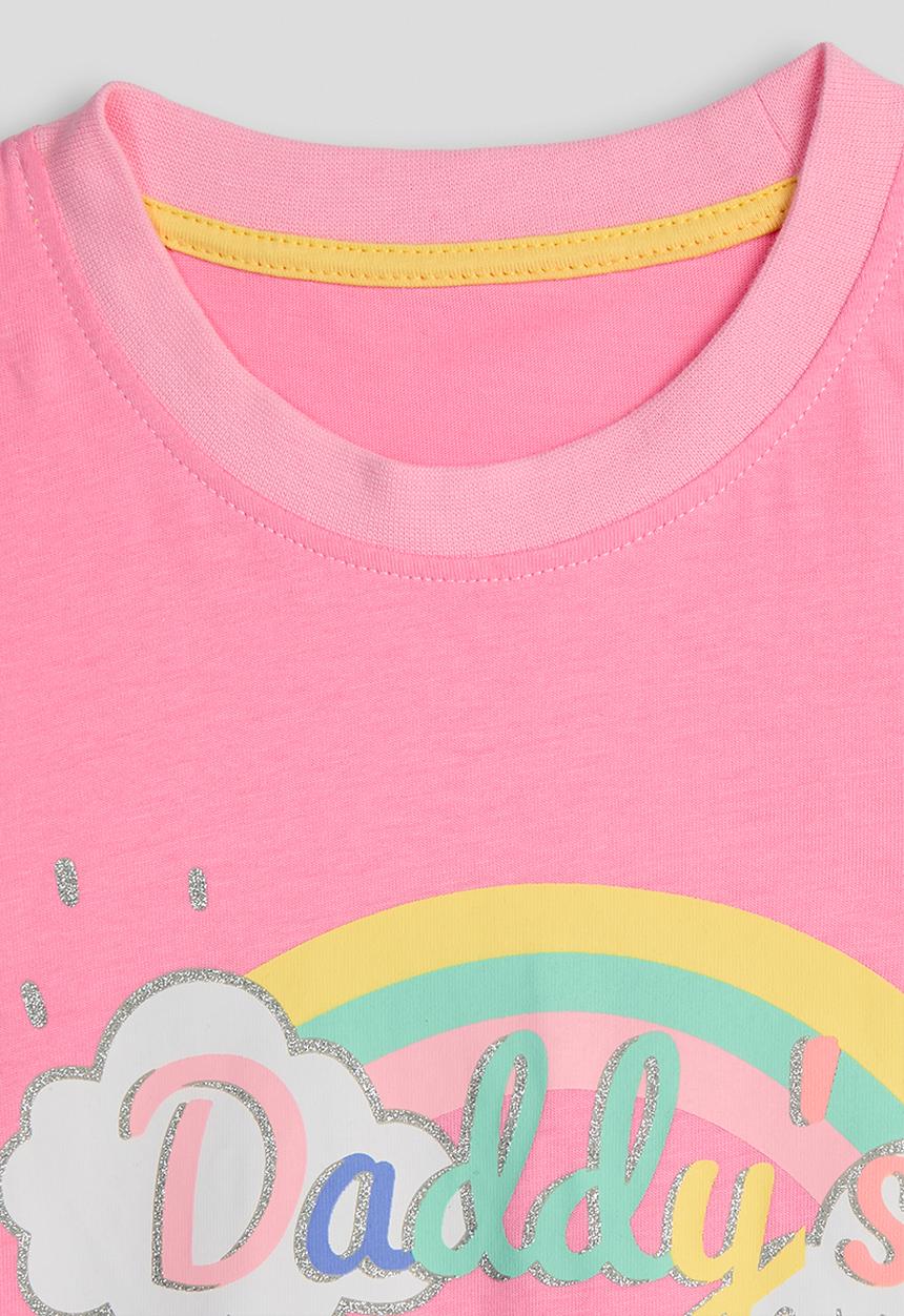 Pop Candy - Rainbow and slogan tee - pink