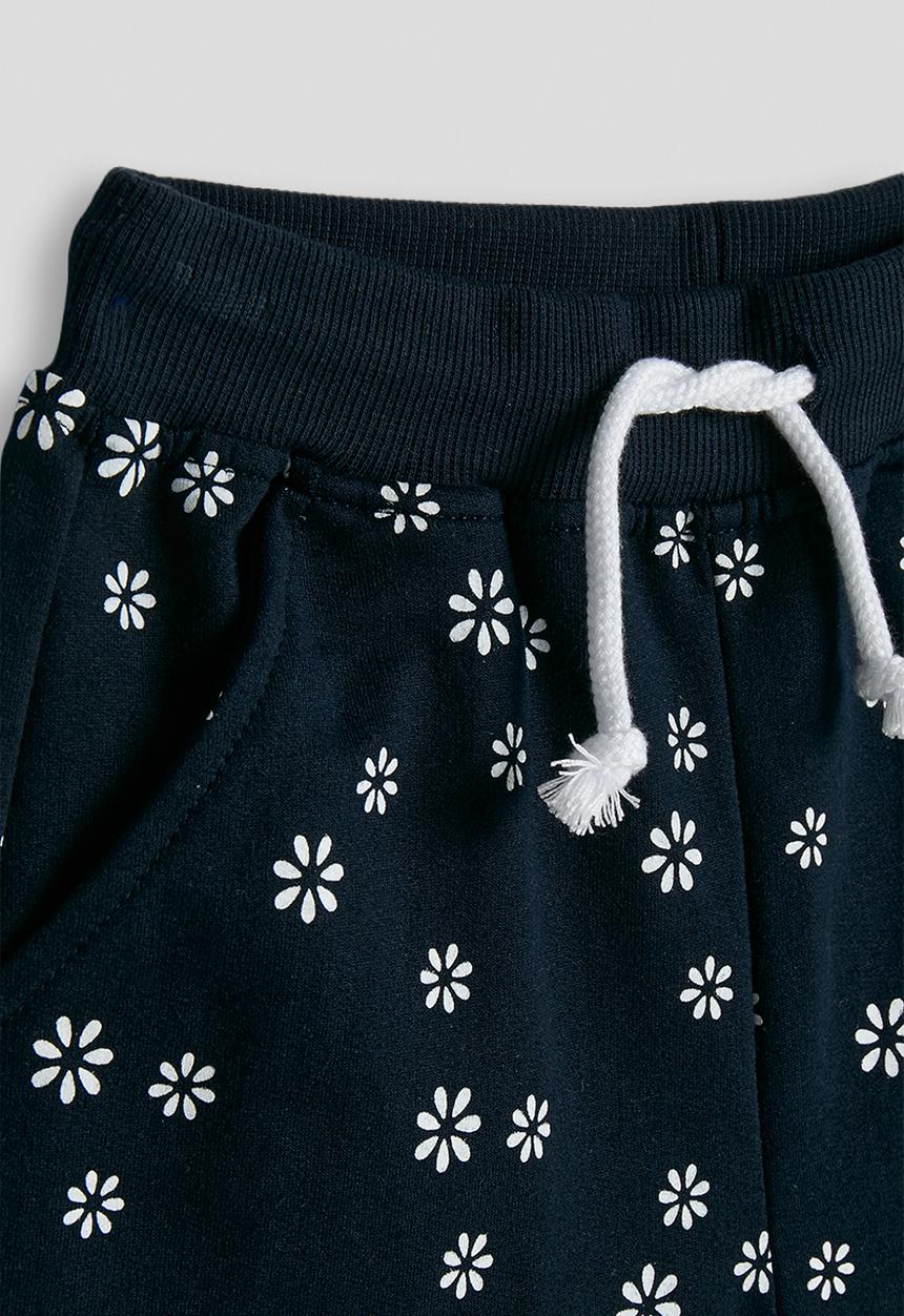 Pop Candy - Floral aop shorts - dk navy