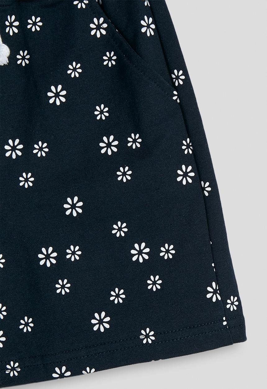 Pop Candy - Floral aop shorts - dk navy