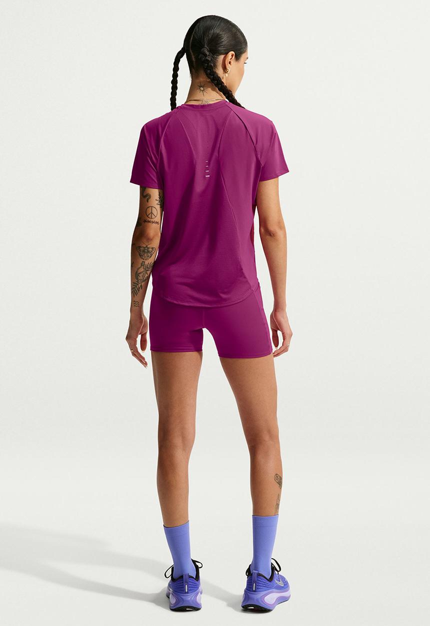 Nike - W Nk Swift Dri-Fit Running Top - Trueberry/Reflectivesilv