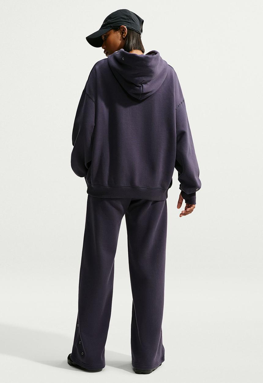 Nike - W Nk Fleece Oversized Pullover Top - Gridiron/Sail