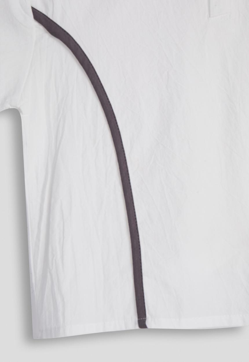 Pop Candy - Side seam binded tee - white
