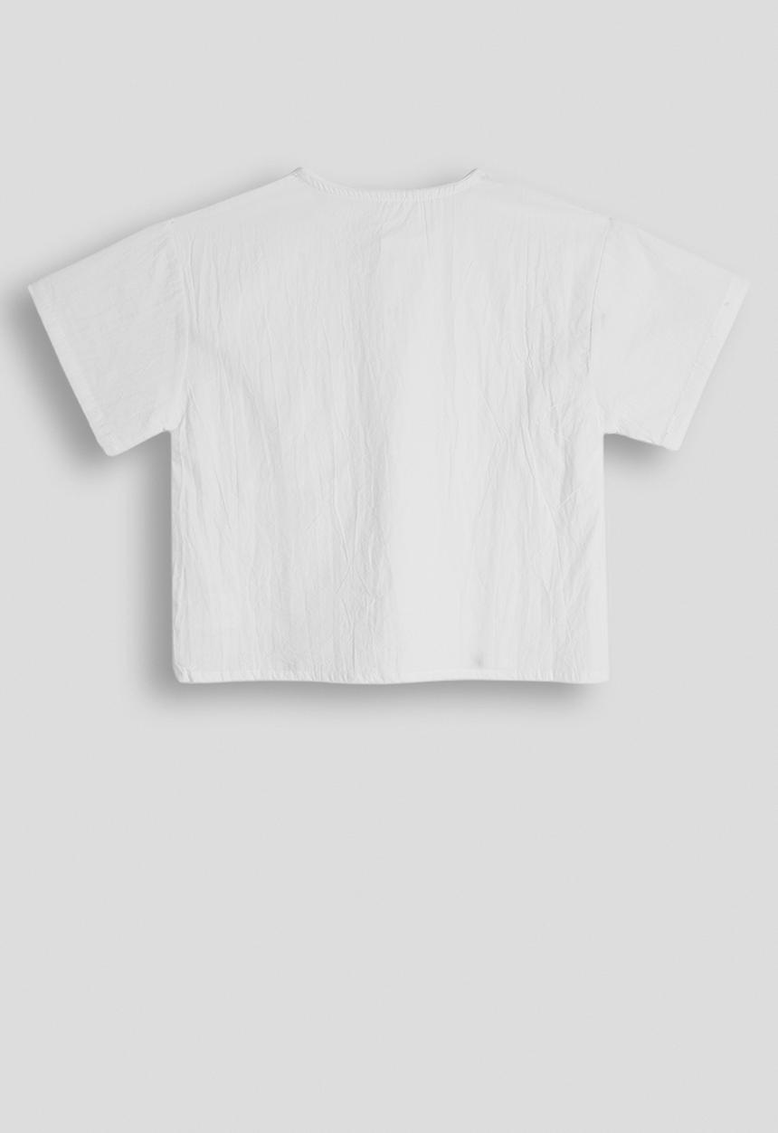 Pop Candy - Side seam binded tee - white