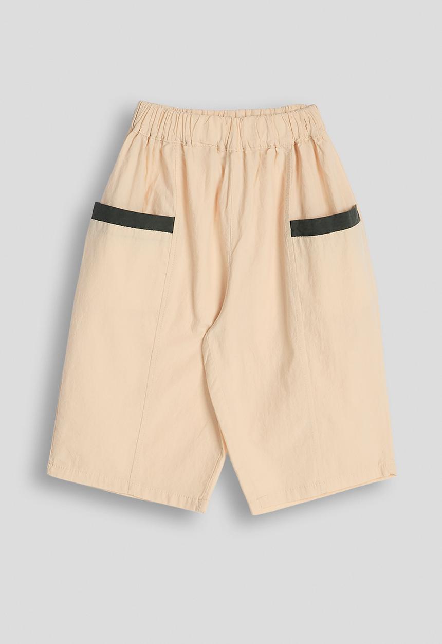 Pop Candy - Contrast welt pocket shorts - light khaki